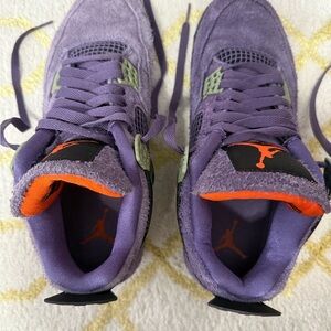 Air Jordan 4 Purple Canyon Sneakers worn about 5 times